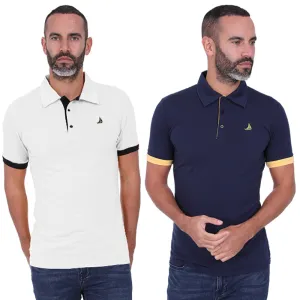 Men's 2 Pack Short Sleeve Polos - Black / Grey