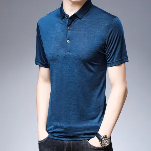 Men's Mulberry Silk Polo Shirt | Luxury Ice Silk Summer Polo
