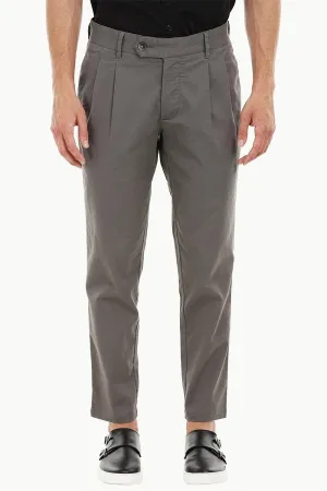 Mens Slate Grey Pleated Pants