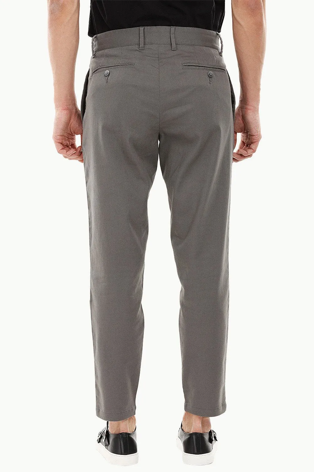Mens Slate Grey Pleated Pants
