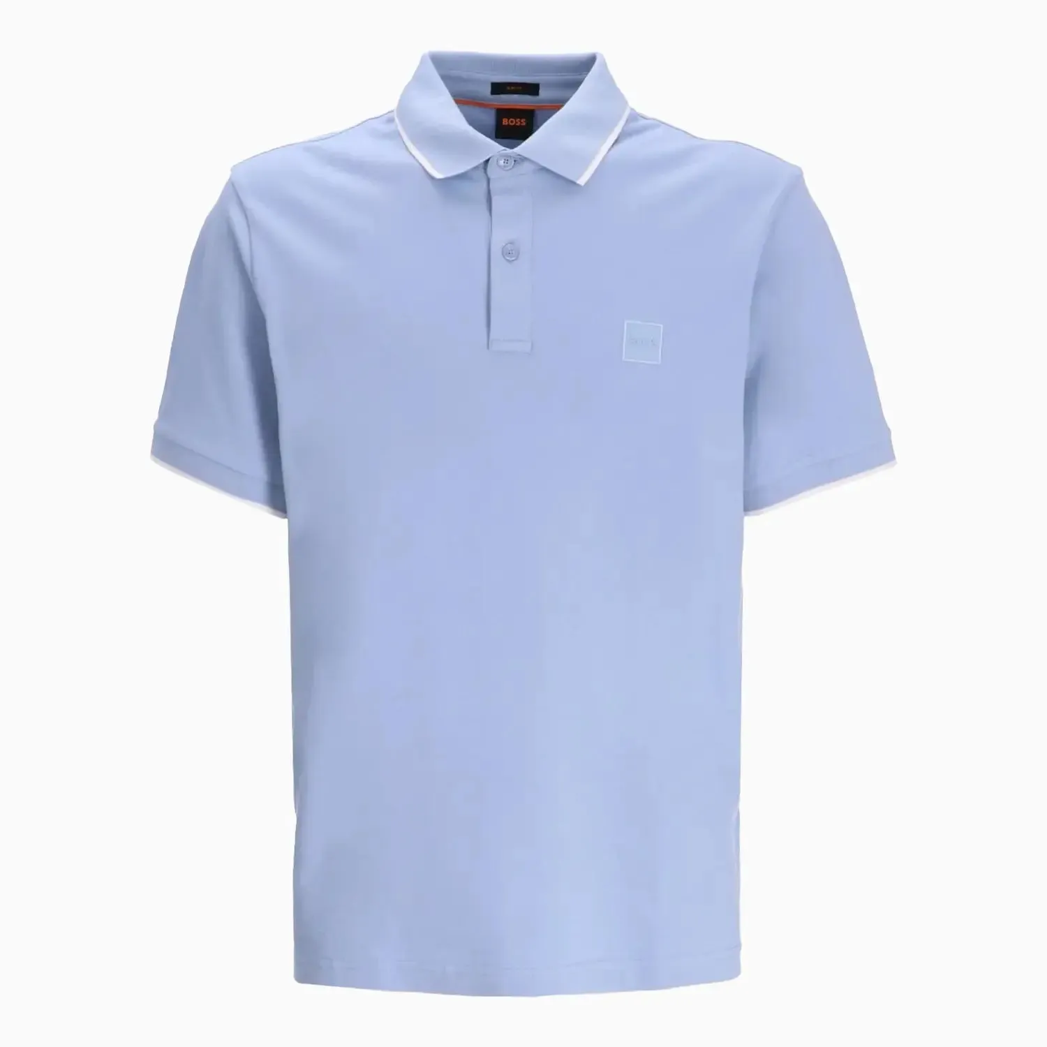Men's Slim Fit Polo Shirt In Washed Stretch Cotton Pique