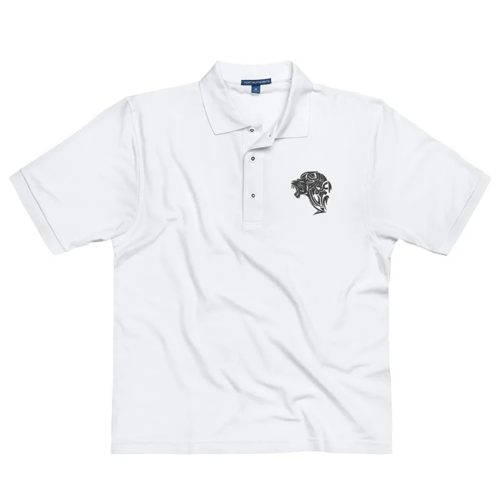 Men's UnFazed Lion Premium Polo - White