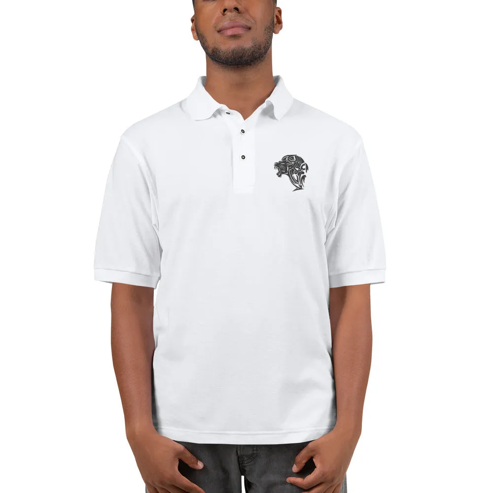 Men's UnFazed Lion Premium Polo - White