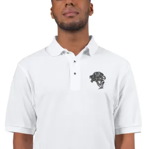 Men's UnFazed Lion Premium Polo - White