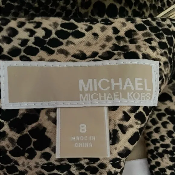 Michael Kors Snakeskin Print Pencil Skirt