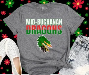 Mid-Buchanan Dragons Color Block Grey Styles
