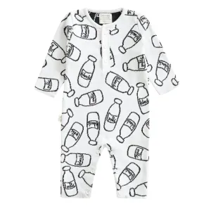 MILKANDBLACK knitted 0 cotton romper