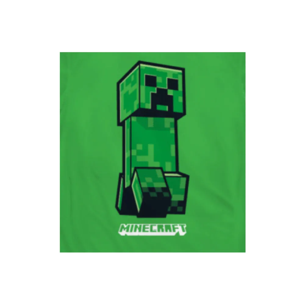 Minecraft Boys Clothes 3pc Top and Short Set Green