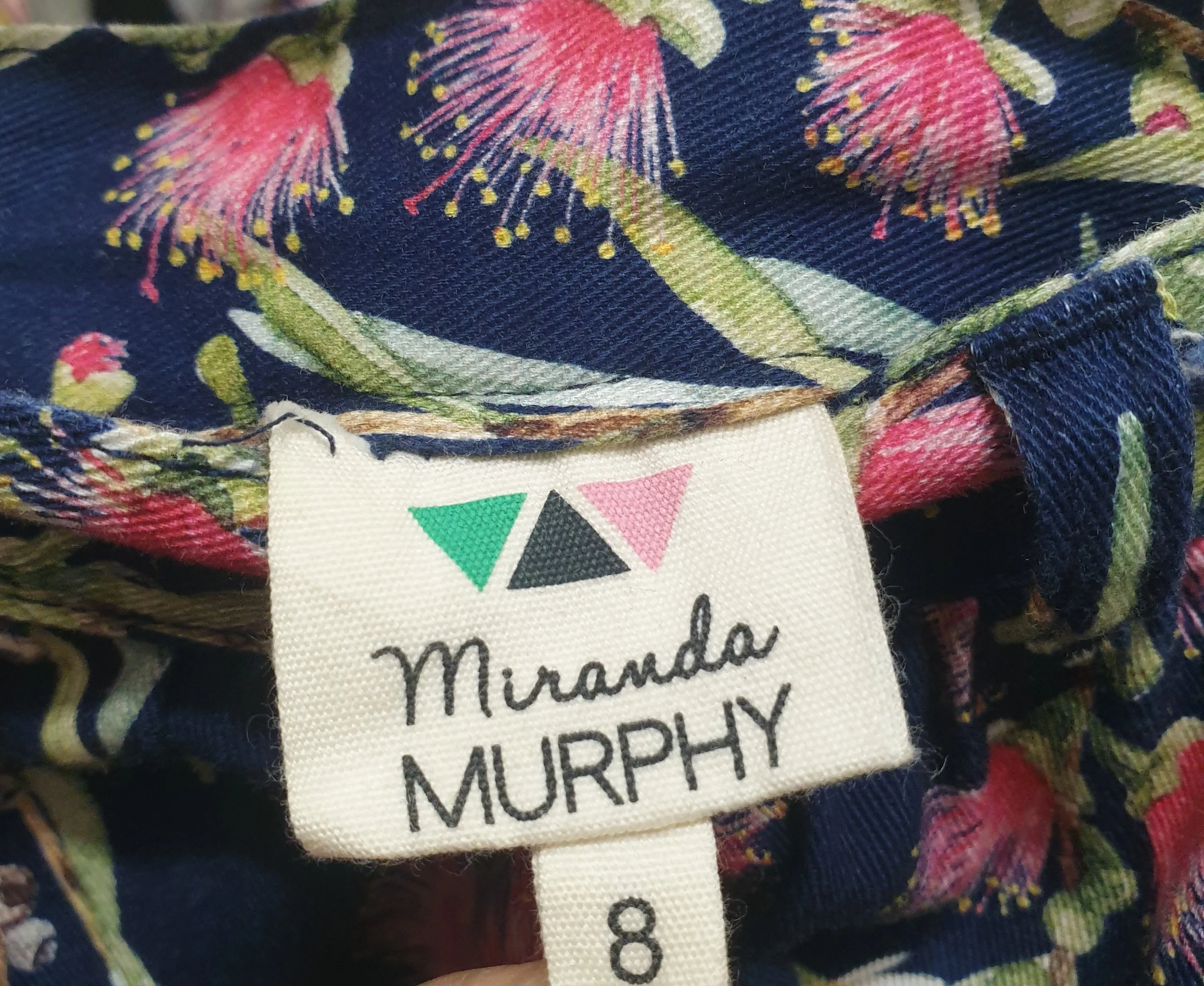 Miranda Murphy bottle brush and bee print skirt size 8