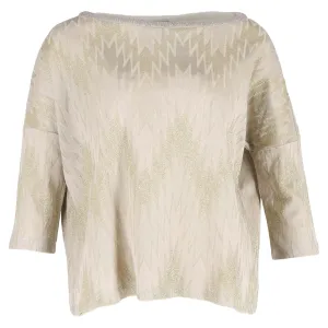 Missoni neckline quarter sleeve top