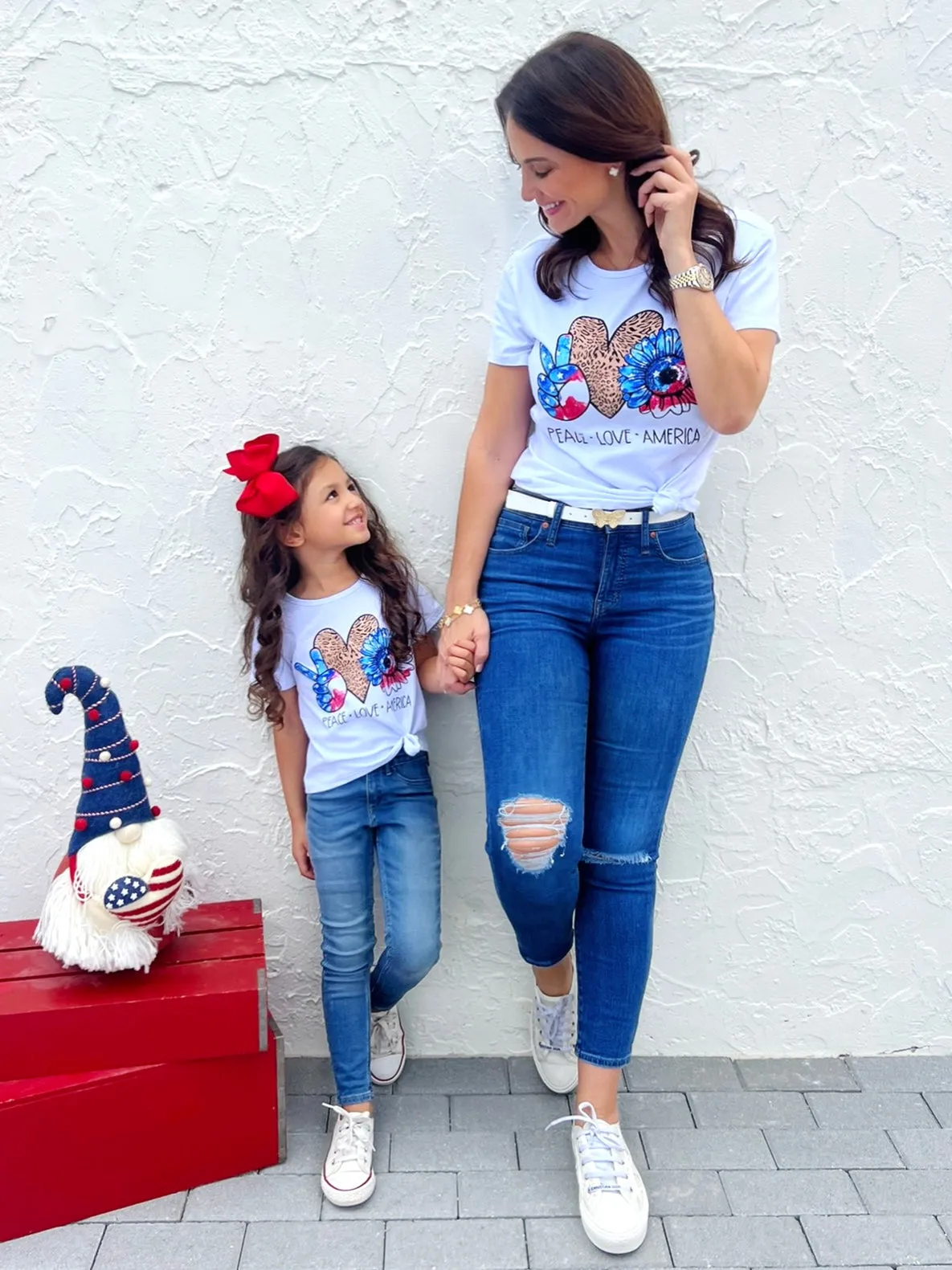 Mommy and Me Peace, Love, America Top