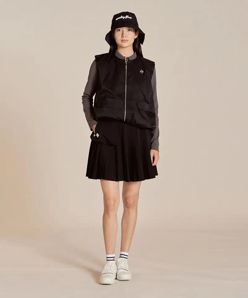 Monday Flow Pocket Pleated Skirt - Black