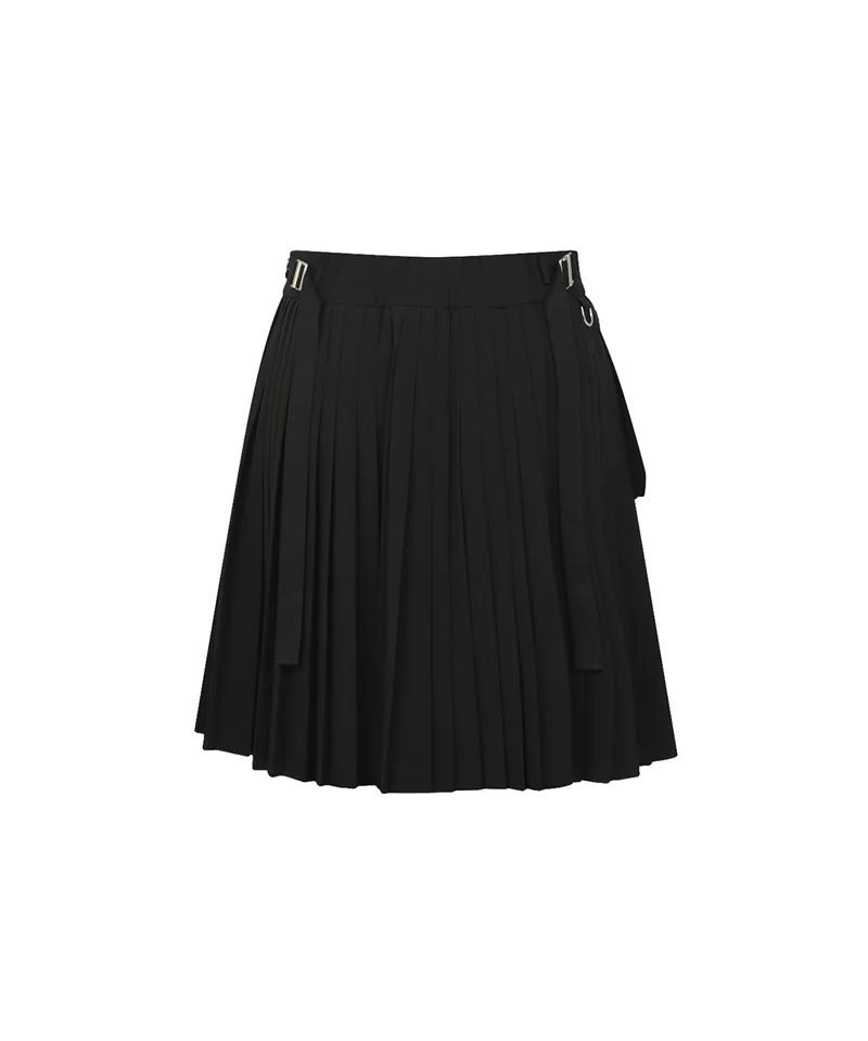 Monday Flow Pocket Pleated Skirt - Black