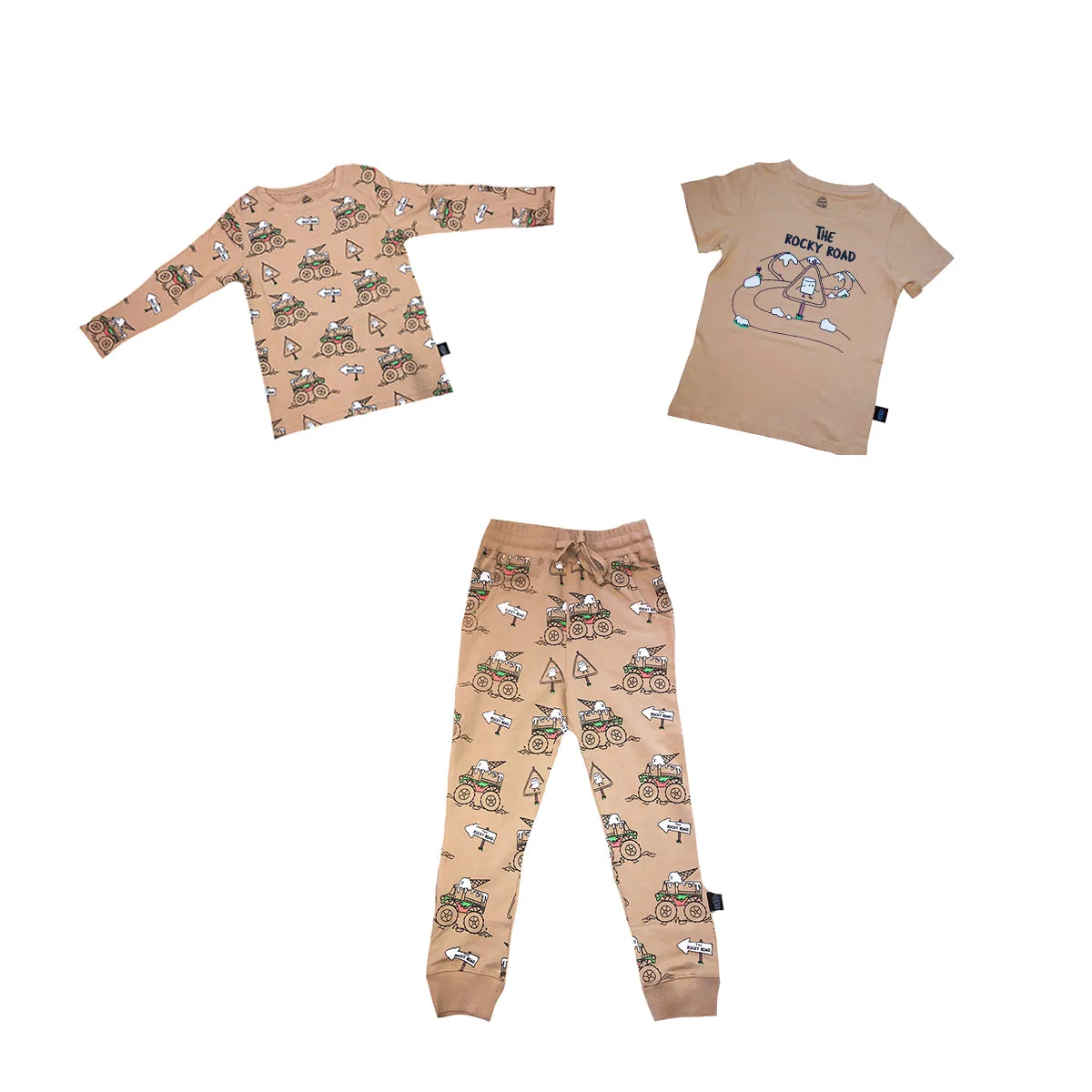 Monster Truck Long Sleeve Tee in Hazelnut