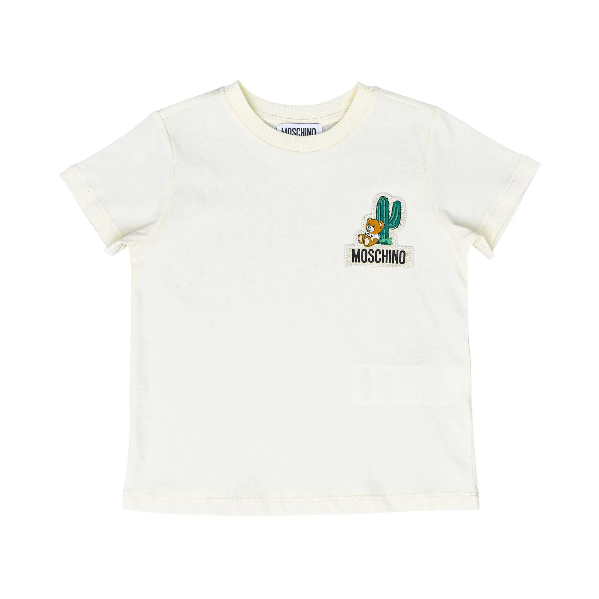 Moschino Kids Boy's Cream T-shirt  with Teddy Bear