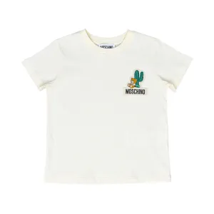 Moschino Kids Boy's Cream T-shirt  with Teddy Bear