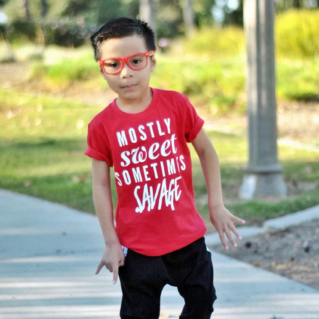 Mostly Sweet Sometimes Savage - Kids Tee