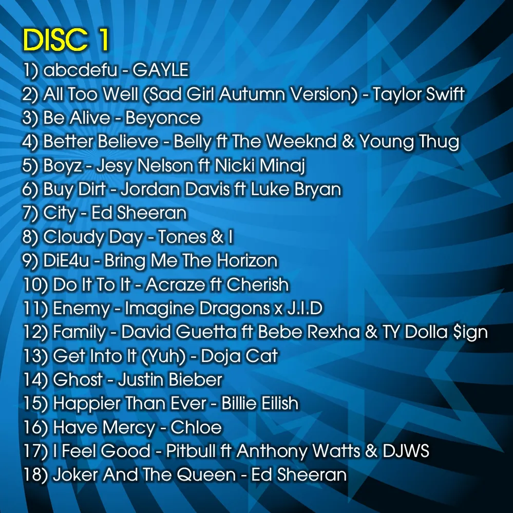 Mr Entertainer Karaoke Chart Hits Update - Winter 2021