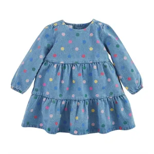 Mud Pie Kids Chambray Dot Dress