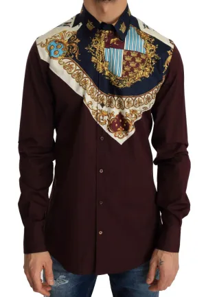 Multicolor Cotton Silk Slim Fit Shirt