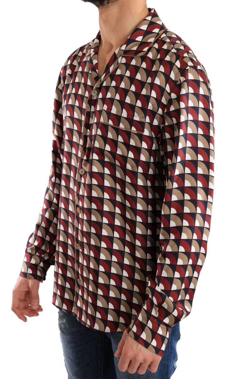 Multicolor Fantasy Pattern Silk Shirt
