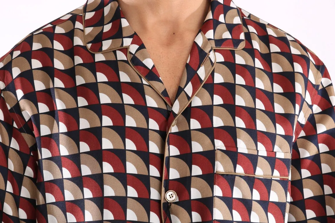 Multicolor Fantasy Pattern Silk Shirt
