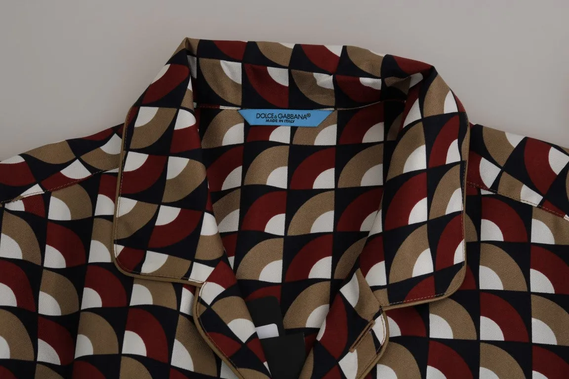 Multicolor Fantasy Pattern Silk Shirt