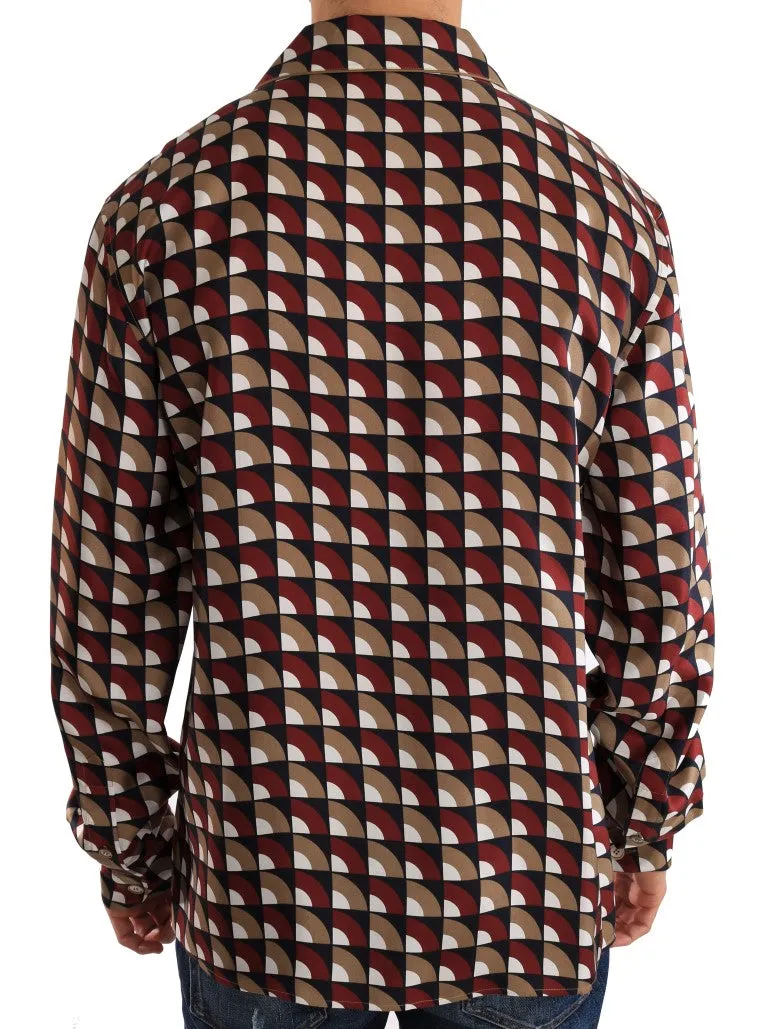 Multicolor Fantasy Pattern Silk Shirt
