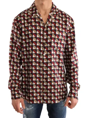 Multicolor Fantasy Pattern Silk Shirt