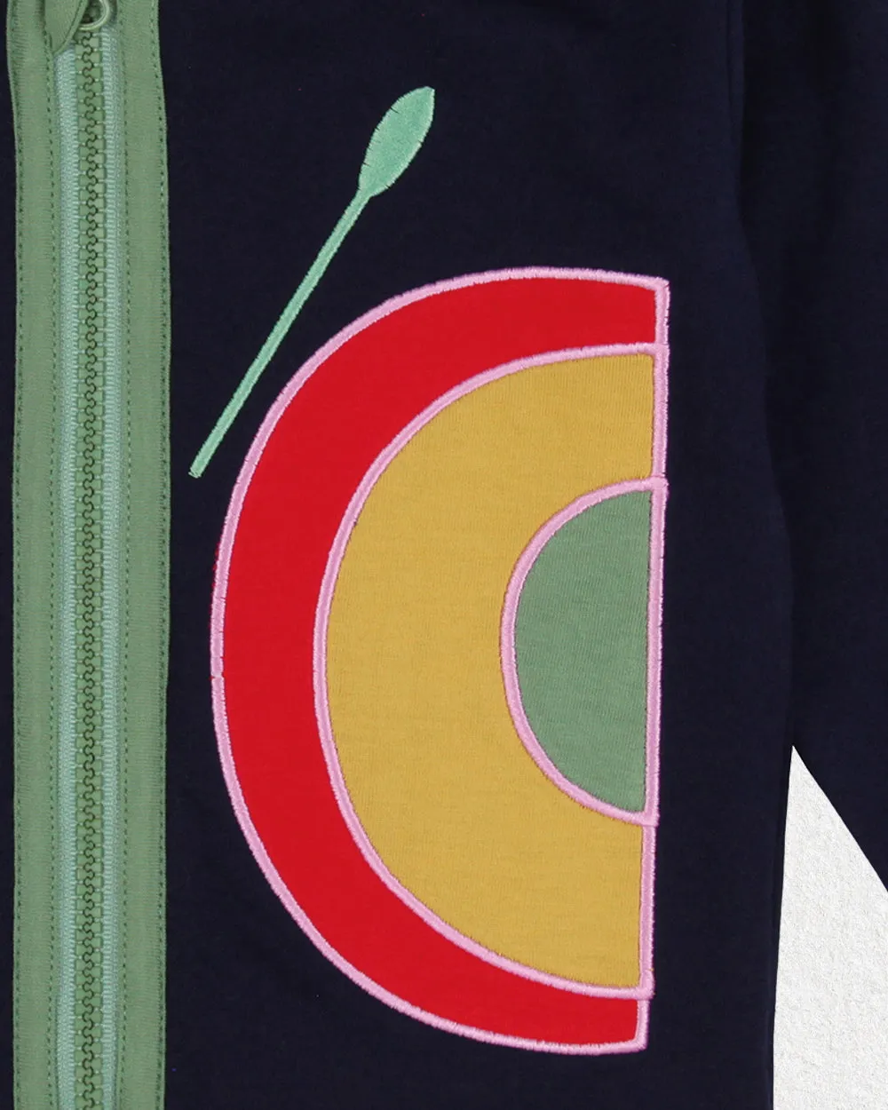 Multicoloured Butterfly Applique Hoodie