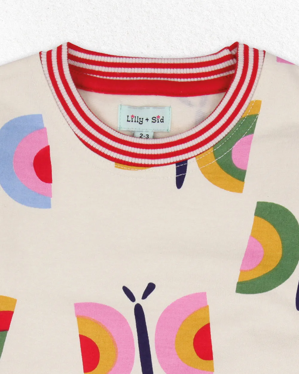 Multicoloured Butterfly Print Sweatshirt