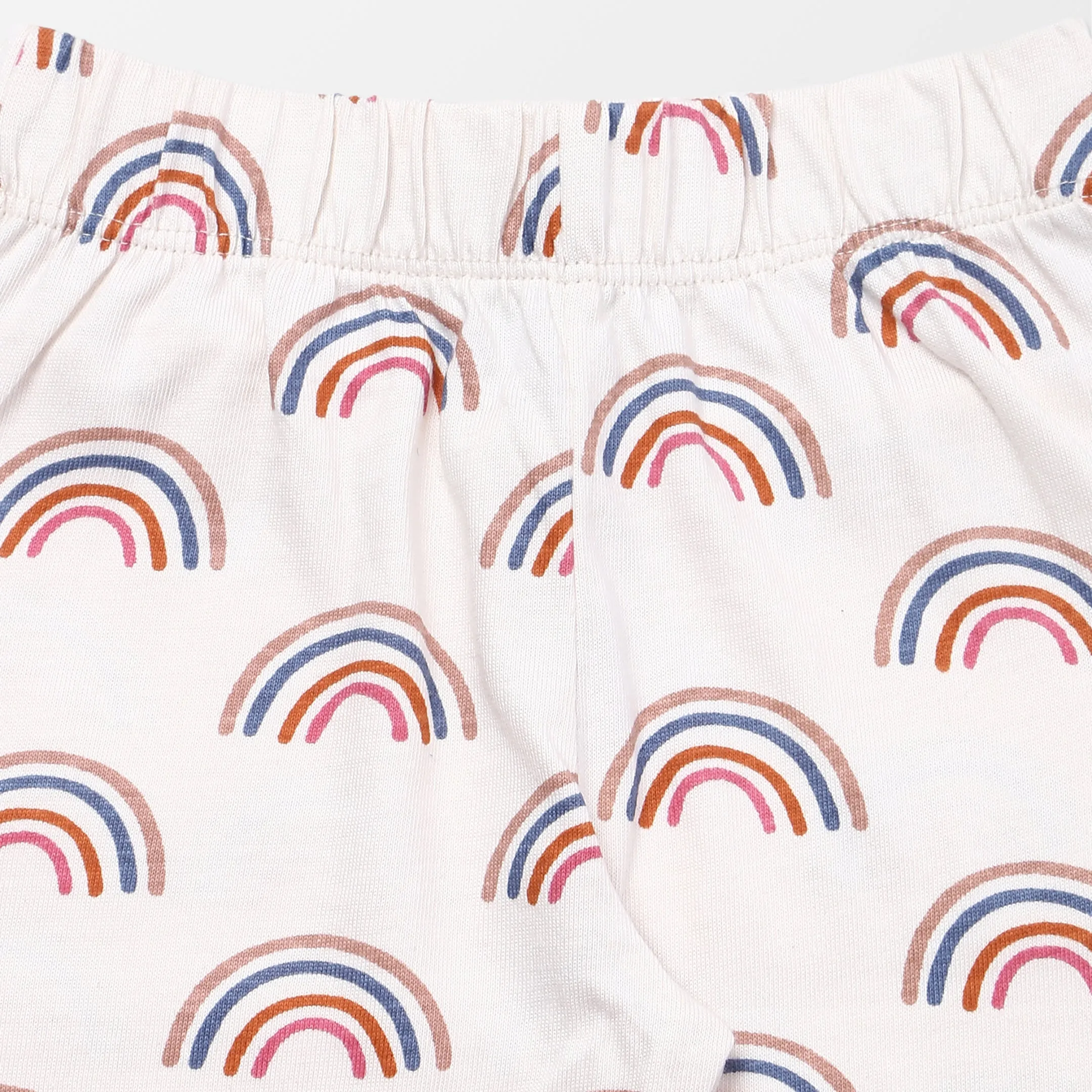 Multicoloured Rainbow And Stripe Print Leggings - 2 Pack