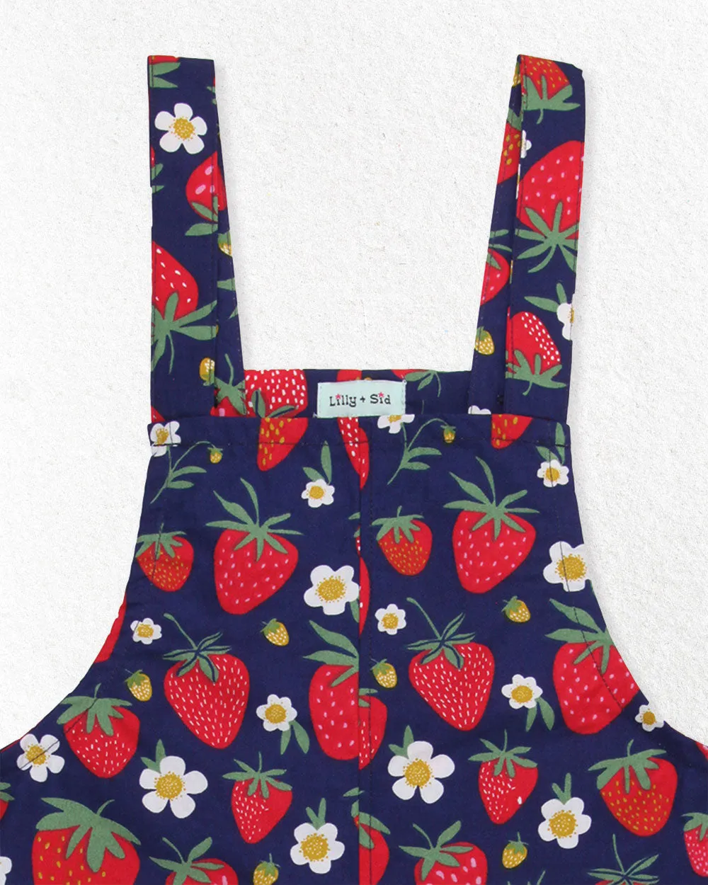Multicoloured Strawberry Print Dungarees