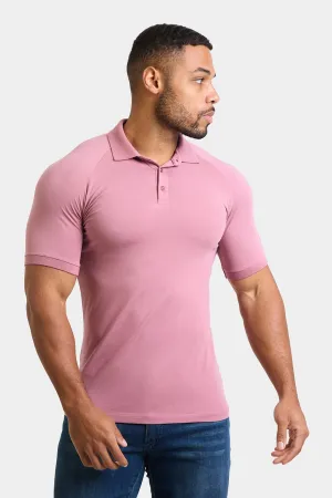 Muscle Fit Polo Shirt in Wood Rose