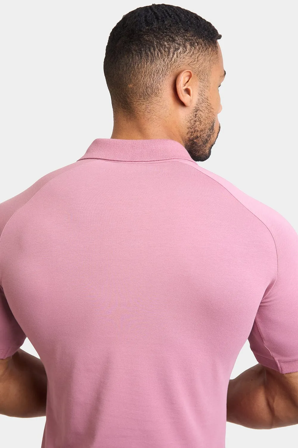 Muscle Fit Polo Shirt in Wood Rose