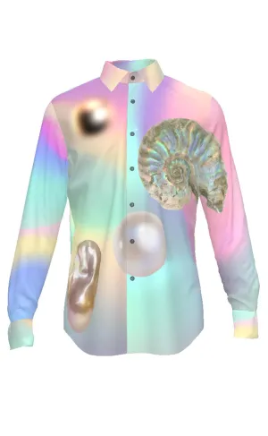 Muva Pearl Print Charmeuse Button-Up