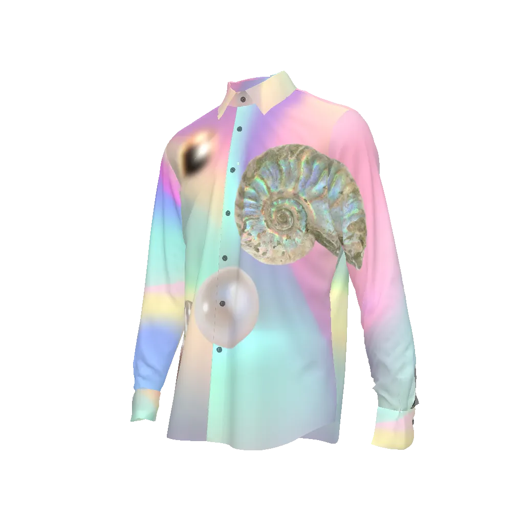 Muva Pearl Print Charmeuse Button-Up