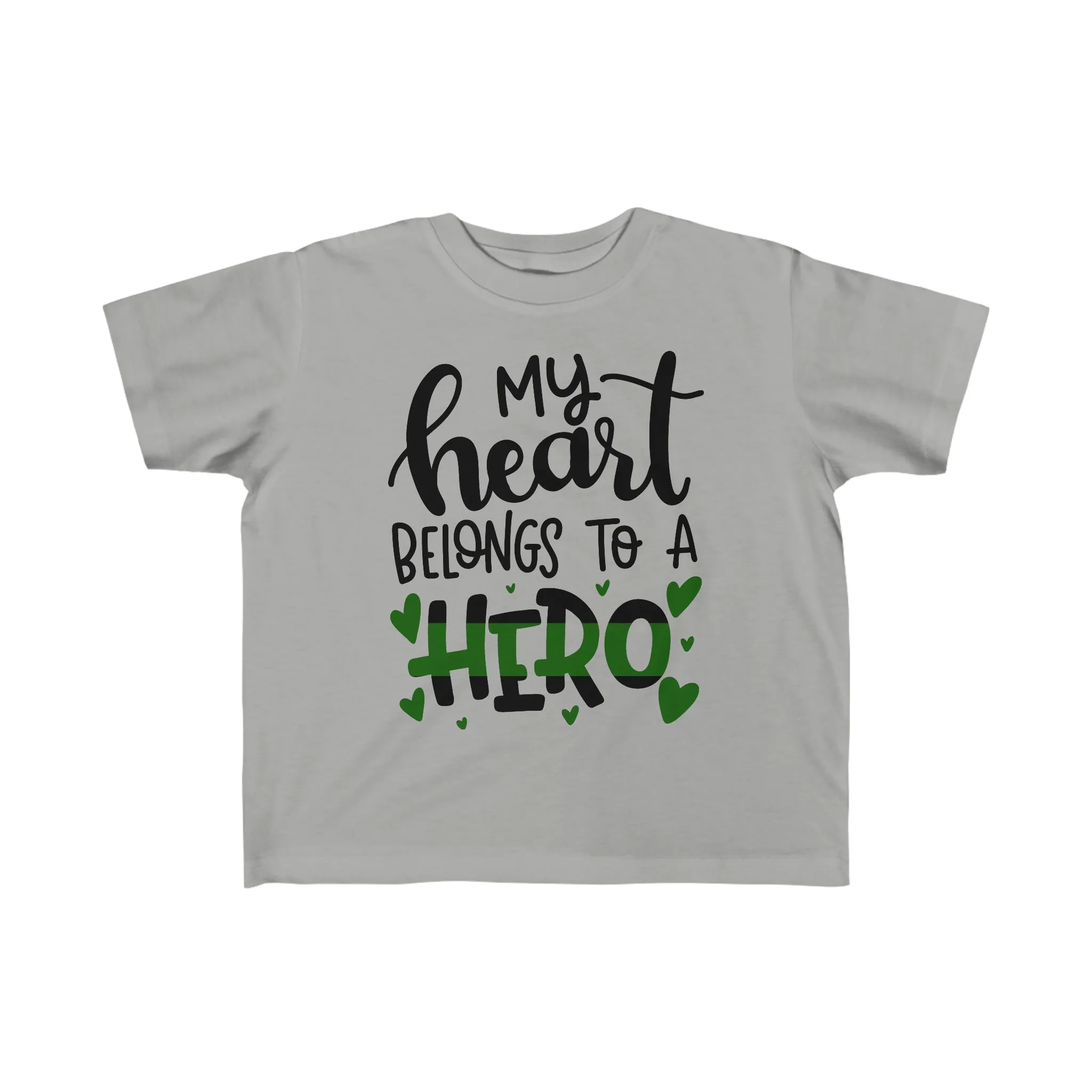 My Heart Belongs To A Hero © Toddler Tee  (Thin Green Line)