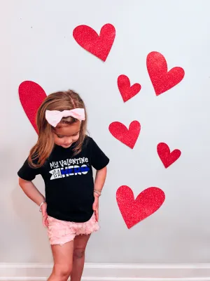 My Valentine Is A Hero © Toddler Tee (Thin Blue Line)