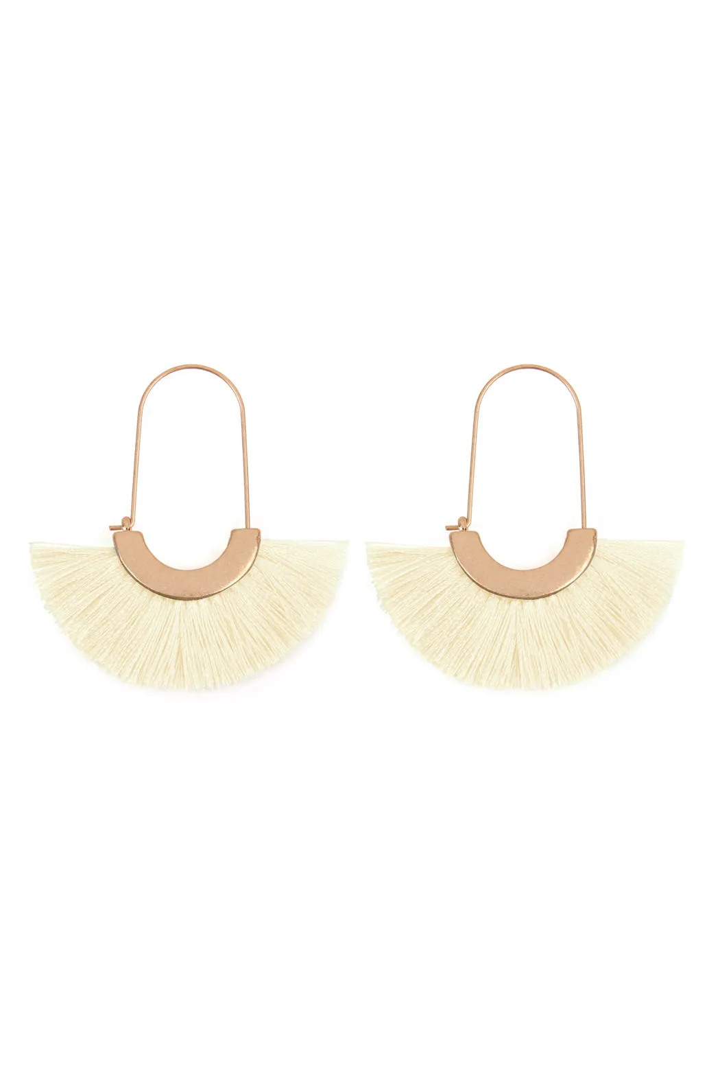 MYE1038 - FAN SHAPE DROP HOOP EARRINGS