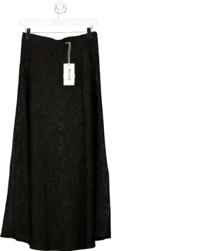 NA-KD Black Lace Maxi Skirt UK S