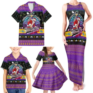 Nakatomi Plaza Christmas Party 1988 Family Matching Tank Maxi Dress and Hawaiian Shirt DJ Satan Claus DT02