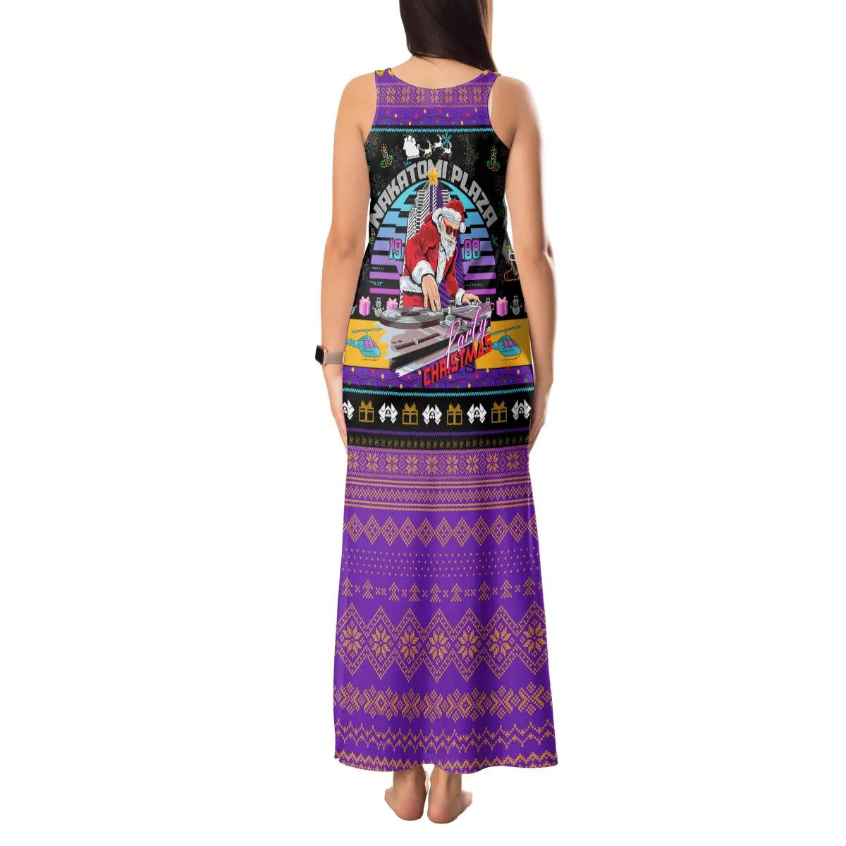 Nakatomi Plaza Christmas Party 1988 Tank Maxi Dress DJ Satan Claus DT02