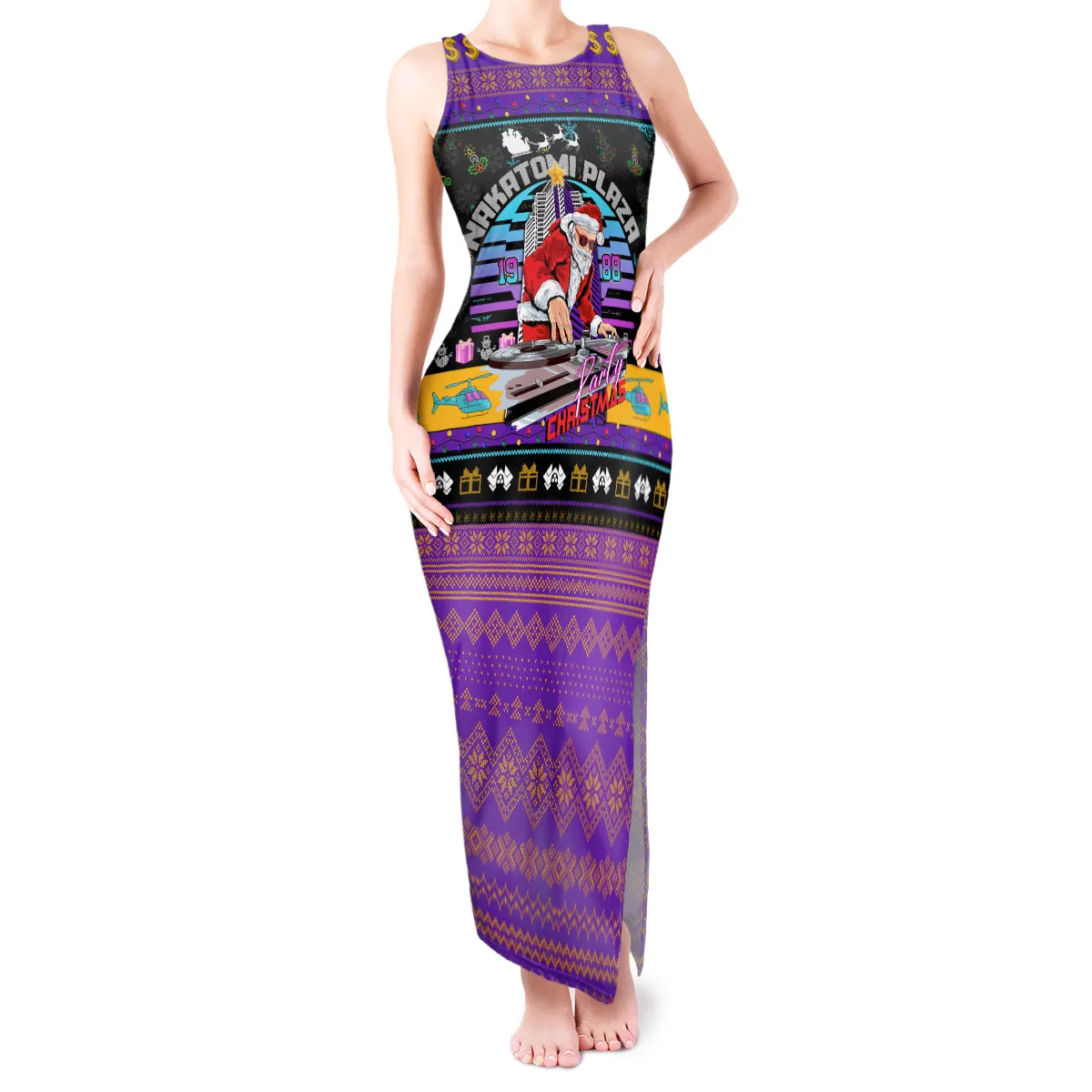 Nakatomi Plaza Christmas Party 1988 Tank Maxi Dress DJ Satan Claus DT02