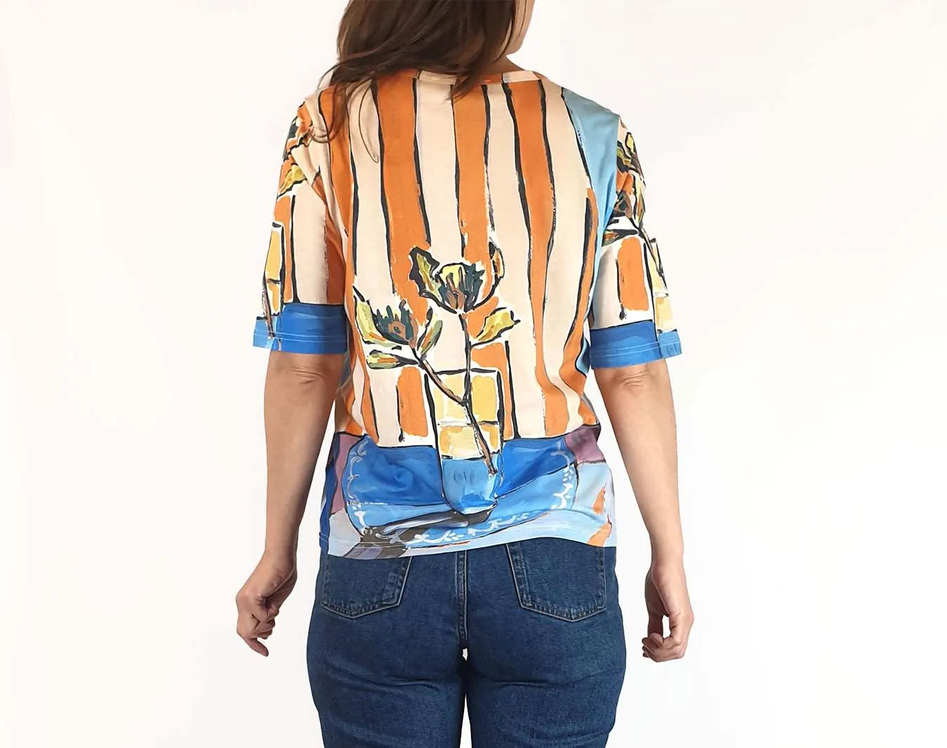 Nancybird vase print top size 8