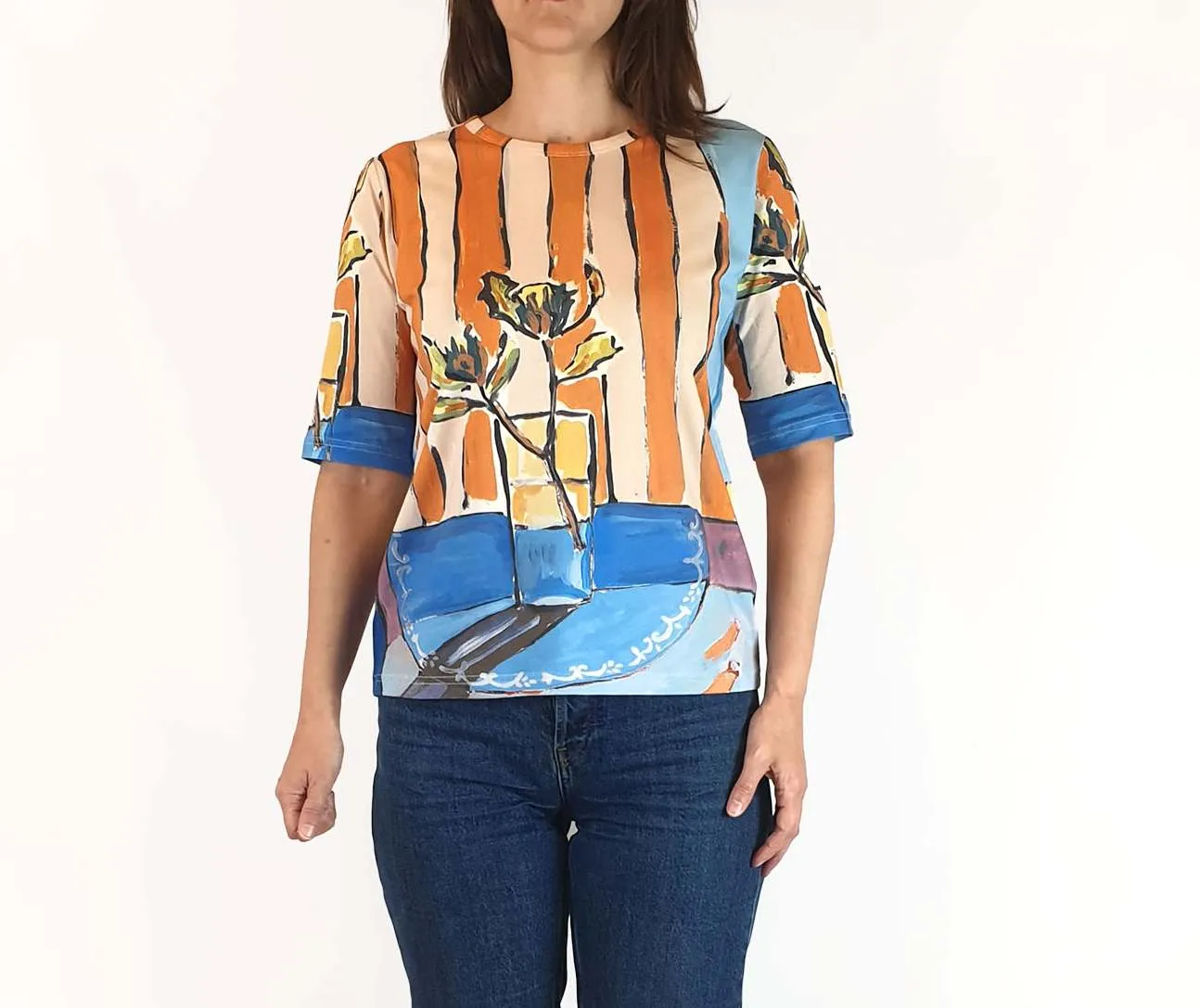 Nancybird vase print top size 8