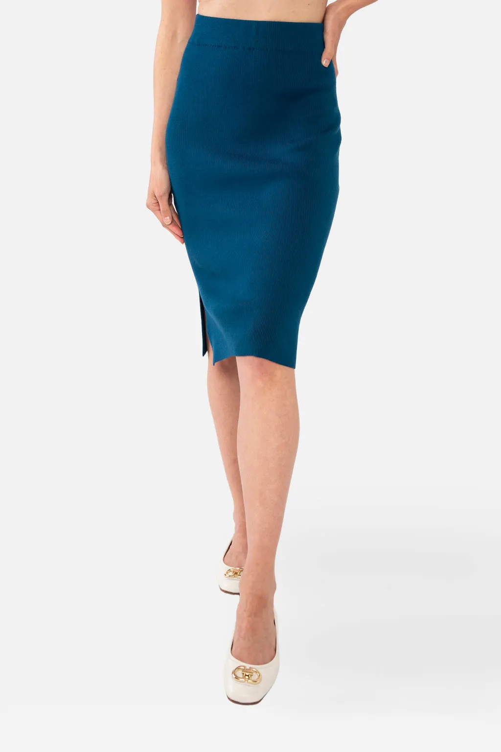 NATALIYA PENCIL SKIRT - PEACOCK