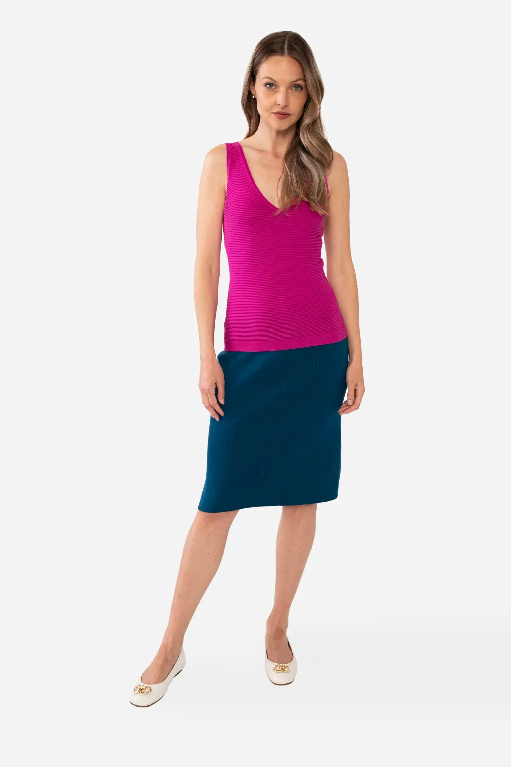 NATALIYA PENCIL SKIRT - PEACOCK