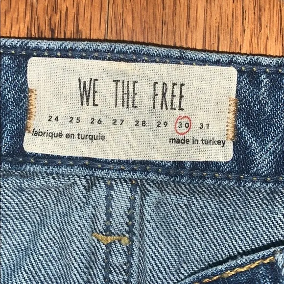 NEW Free People Distressed A-Line Denim Skirt