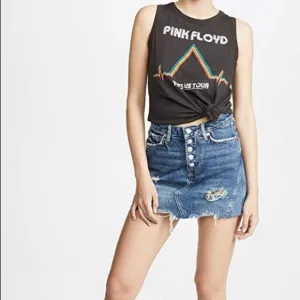 NEW Free People Distressed A-Line Denim Skirt